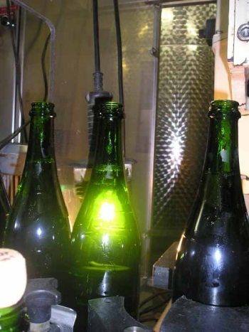 Champagne Fa Michel - Les bouteilles sont bouches et museles avant d'tre remue